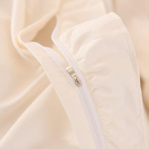 <span class=keywords><strong>ชุด</strong></span>เครื่องนอนผ้าฝ้ายฟอกสีทันสมัยสี่ชิ้นขอบใบบัวครีมสีทึบ200TC ทุกฤดู - Product Image 5