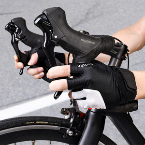 Guantes de bicicleta negros y grises unisex para adultos, guantes de ciclismo para bicicletas de montaña y carretera - Product Image 4