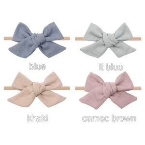 بيع بالجملة إكسسوارات شعر بتصميم جديد مشبك مقوس قطني عصابة رأس نايلون للأطفال الرضع - Product Image 2