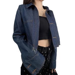 Nouvelle veste en jean courte rétro américaine pour femme, collection automne 2024, coupe ample et amincissante, idéale printemps-automne - Product Image 5