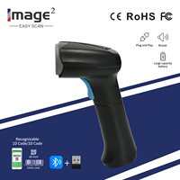 Escáner de Código de Barras Inalámbrico 2.4G, Lector de Códigos QR, Pistola de Escaneo Portátil, Escaneo de Alta Velocidad de 3m/s, para Inventario