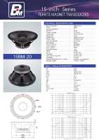 B&C 低音炮 15 英寸型号 4 英寸音圈 800W 输出功率 8 欧姆阻抗 适用于动态音效 派对 卡拉 OK 活动