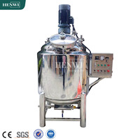 Henwi Réservoir de mélange chauffant en acier inoxydable de 300 litres avec agitateur grattoir pour produits visqueux comme les crèmes et les gels