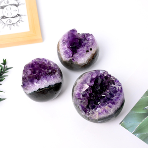 Famous <b>Crystal</b> Spheres Wholesale Natural High Quality Healing Amethyst Geode Sphere for Fengshui - Product Image 4