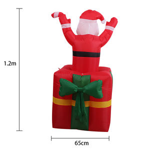 Горячая Распродажа 1,2 м вращающийся дымоход Санта Надувное Рождественское украшение для отеля - Product Image 3