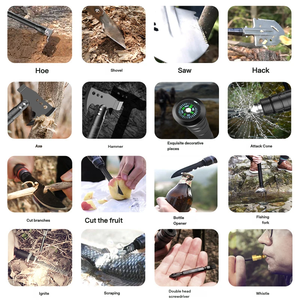 Pala y Hacha Plegables Multifuncionales de Aleación de Aluminio para Supervivencia al Aire Libre, Caja de Herramientas para Campismo y Aventuras - Product Image 4