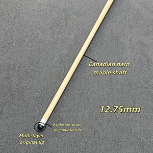Taco de billar OMIN de alta calidad, eje de arce canadiense de 58 pulgadas, hecho a mano, con unión radial, punta de 12.75mm, con estuche para el hogar - Product Image 4