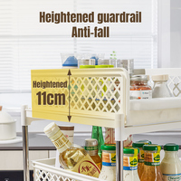 Étagère de rangement pour évier large double couche étagère de rangement en plastique de cuisine coulissante 2023 nouveau support de rangement