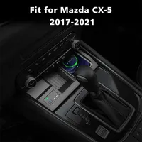 Chargeur de voiture sans fil pour Mazda CX5/CX-5 2017 2018 2019 2020 2021 2022, accessoires de console centrale, chargeur de téléphone sans fil