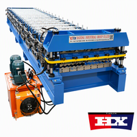 Machine de formage de toiture pour tôles de toiture en acier coloré avec moteur et pompe PLC
