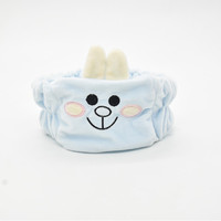 Bandeau élégant et mignon en forme de lapin de dessin animé, personnalisé en velours, bandeau amusant pour spa, bandeau élégant en polaire corail pour le lavage du visage, fabrication OEM professionnelle