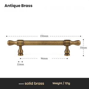 French Mid-Century Vintage Brass Teardrop Shape Cabinet Pulls Luxury Drawer Handles for Wardrobe Closet Cupboard - Product Image 6