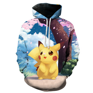<strong>Pikachu</strong> <strong>Hoodie</strong> for Go 3D Oversized Anti-Wrinkle Breathable Sweatshirts for Men/Women Kawaii Anime Harajuku Designer Clothes - Product Image 2