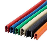 Bande de protection en caoutchouc flexible en forme de U avec clips en acier pour bordure de tôle, automobile, camion, armoire