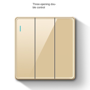 UK Standard Modern <b>Gold</b> Luxury Acrylic Glass Plate Electric Wall <b>Switches</b> and Sockets for Home - Product Image 3