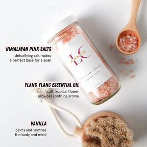 Sels <span class=keywords><strong>de</strong></span> <span class=keywords><strong>Bain</strong></span> Relaxants et Apaisants Naturels et Biologiques à la Vanille Rose <span class=keywords><strong>de</strong></span> l'Himalaya pour Spa et Douche, Marque Privée - Product Image 6