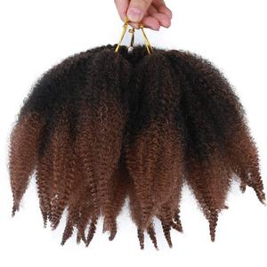Trả Lời Tóc Bện Afro Marley 8 Inch Tóc Xoắn Lọn Xoăn Mềm Tóc Bện Bện Sợi Tổng Hợp Tóc Nối - Product Image 2