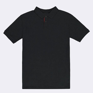 เสื้อโปโลแขนสั้นสีดำสำหรับผู้ชาย ทรงลำลอง ผ้าฝ้าย เสื้อกอล์ฟ - Product Image 4