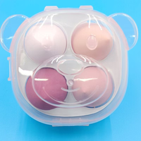 Éponge de maquillage douce pour estomper les imperfections, éponge de beauté sans latex, houppette cosmétique pour fond de teint, poudre, crème, lot de 4 pièces