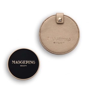 Personalized Cosmetic Brand <b>Compact</b> <b>Mirror</b> Wholesale PU Leather Portable Pocket <b>Mirror</b> - Product Image 4