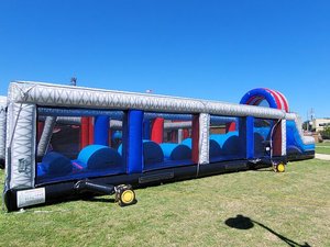 Gran carrera de obstáculos inflable del <span class=keywords><strong>Guerrero</strong></span>, Warrior Jump (Wipeout) -Venta de castillo hinchable, American Ninja Warrior Bounce House - Product Image 3