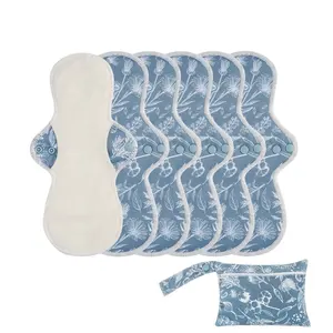 Happy Flute breathable bamboo terry liners 2 layers menstrual pads reusable sanitary napkin