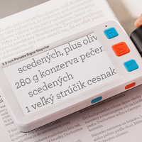 Portable 5" Digital Magnifier with 8 Pieces LED Lights 800x480 Resolution 2500mAh Battery for Low Vision Reading Aid