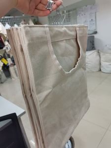Organisateur de rangement suspendu pour sacs et pinces à linge en toile, avec crochet métallique résistant à la rouille, pour séchoir à linge - Product Image 4