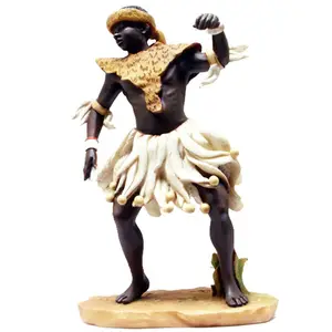 รูปแกะสลักแอฟริกัน,รูปแกะสลัก Polyresin/Resin Castagna Zulu นักเต้น Alabaster