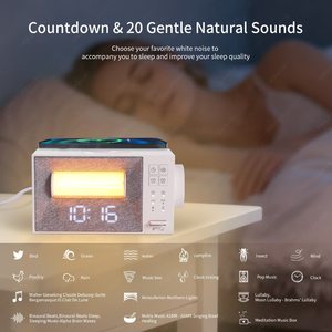 Nouvelle Lampe de Chevet à Bruit Blanc 2026 <span class=keywords><strong>avec</strong></span> Recharge Magnétique Sans Fil, <span class=keywords><strong>Réveil</strong></span> Lumineux, Double Alarme, Contrôle Tactile et Veilleuse Ambiante - Product Image 5