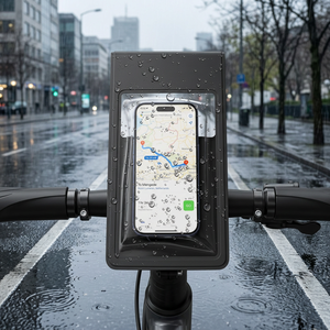 Support de téléphone pivotant pour vélo avec fixation par clip, en matériau ABS imperméable, pour accessoires mobiles, avec écran tactile pour fenêtre arrière - Product Image 3
