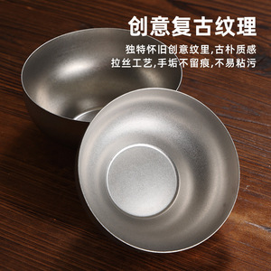 Stainless Steel Rice Bowl 33333 Durable Solid Color For Food Serving - Product Image 5