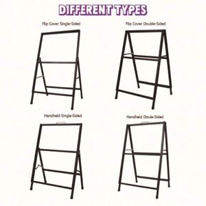 Double Sided Foldable Portable Modern Aluminum Alloy Pavement Sign Cinema Poster Advertising Display with Easy Assembly - Product Image 2