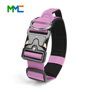 Collar Táctico de Nailon Resistente para Perros con Asa, Collar de Entrenamiento Ajustable para Exteriores con Cintas para Perros Pequeños - Product Image 1