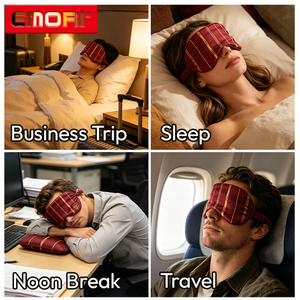 Échantillon GRATUIT Masques de sommeil en satin de soie 100% occultants à impression numérique, sans pression sur les yeux, pour le voyage et le sommeil - Product Image 5