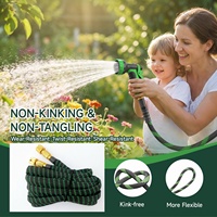 Tuyau d'arrosage de jardin extensible magique résistant à la pression, avec noyau en latex sans plis et revêtement en tissu élastique personnalisé en usine