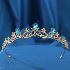 اكسسوارات الشعر تاج كريستال الباروك بسيطة حديثة الأكثر مبيعًا تاج الزفاف أغطية الرأس سبيكة فستان الزفاف التبعي - Product Image 5