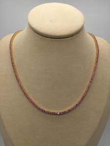 Gioielli <span class=keywords><strong>di</strong></span> san valentino collana a catena da donna con zirconi cubici tagliati a cuore ghiacciato collana con cuneo da donna Bling - Product Image 5