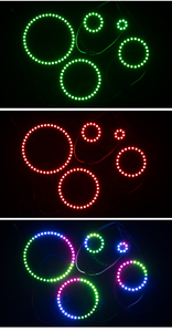 5V SMD 5050 ws2812b độ sáng cao RGB ma thuật thiên thần mắt vòng ánh sáng cho xe Đèn trang trí - Product Image 5