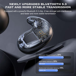 Para Mini auriculares invisibles para dormir en la oreja con JL Chipset Indicador de batería digital de baja latencia Micrófono Personalizado X55 TWS Auriculares - Product Image 4