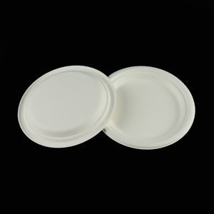 <span class=keywords><strong>Assiette</strong></span> en papier jetable écologique en canne à sucre blanche ronde <span class=keywords><strong>pour</strong></span> pizza, poulet, etc. Emballage <span class=keywords><strong>pour</strong></span> la restauration rapide, vente en gros, à <span class=keywords><strong>emporter</strong></span> - Product Image 1