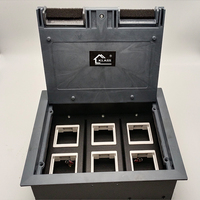 Boîtier de prise de sol gris industriel EU/USA/UK/Afrique du Sud 10A 3 prises 2 ports double escamotable avec mise à la terre IP21 220V Klass TS-B