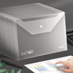 Sac de classement transparent H5501A A4 en plastique PP épaissi grande capacité avec fermeture à pression pour examens et documents d'étudiant - Vente en gros usine - Product Image 1