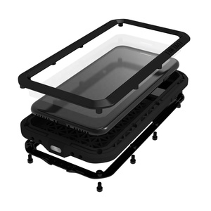LOVE MEI-funda de Metal para <span class=keywords><strong>Iphone</strong></span> <span class=keywords><strong>SE</strong></span> <span class=keywords><strong>2022</strong></span>/SE3, carcasa armadura de aluminio a prueba de golpes con vidrio templado - Product Image 2