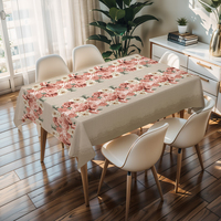 Nappe carrée gaufrée en PVC jaune clair RNPT, housse de protection en PVC pour table, rouleau de protection en plastique pour les fêtes et les vacances