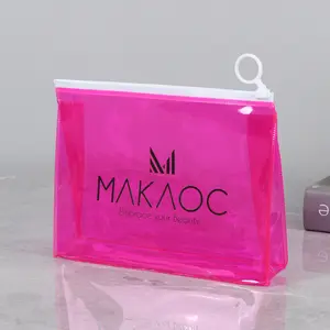Custom Women Clear Makeup Organizer Pouches Travel Toiletry Bags Transparent PVC Cosmetic Pouch Bag