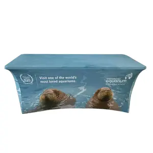 Conception personnalisée Couverture de table en spandex à dos ouvert de qualité supérieure pour salon professionnel - Product Image 4