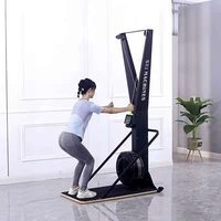 Appareil de ski à résistance pneumatique, équipement d'exercice cardio, structure en acier robuste, capacité 160 kg, structure durable et stable, usage commercial intérieur