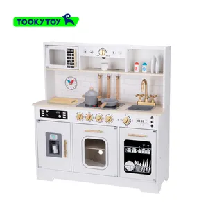 Children's Kitchen Toys Wooden Simulation Tools Cooking Wooden Multifunctional Kitchen Dishwasher Set Toys