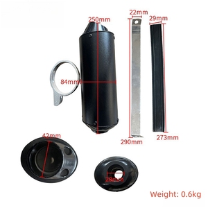 Tubo de Escape y Silenciador de Aleación de Aluminio Tipo Boca de Pez para Motocicleta Todoterreno, Silenciador de Escape de 28/32/38MM para Moto - Product Image 3